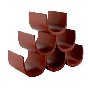 ALESSI Noe Modular Wine Bottle Holder Thermoplastic Resin Dark Red 6-Bottle NEW